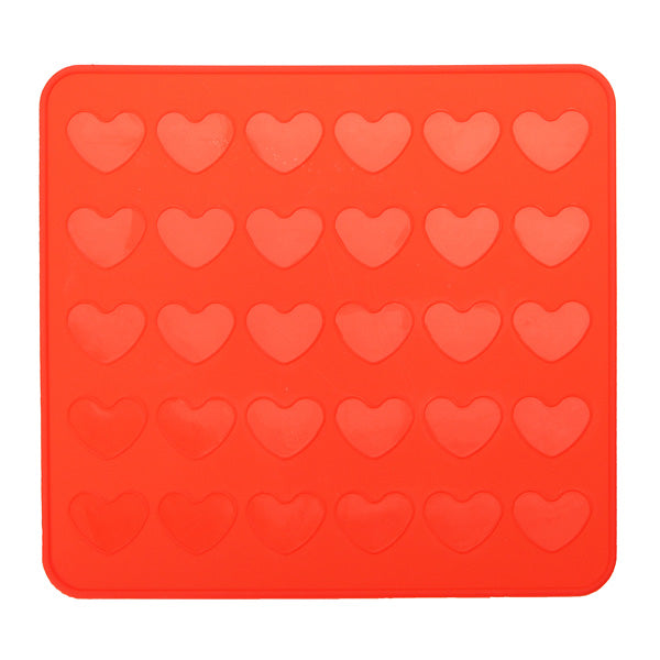 Heart Macaron Baking Mold Silicone Mat Pastry Sheet Muffin Tray