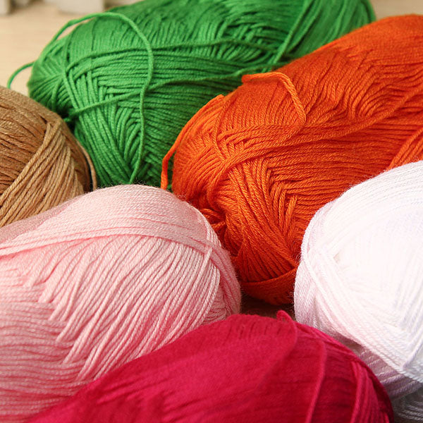 12Color Finger Ring Knitting Yarn Smooth Woolen Cotton Bamboo Yarn Knitted Hat