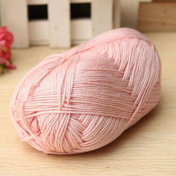 12Color Finger Ring Knitting Yarn Smooth Woolen Cotton Bamboo Yarn Knitted Hat