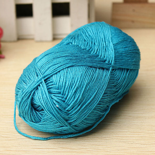 12Color Finger Ring Knitting Yarn Smooth Woolen Cotton Bamboo Yarn Knitted Hat