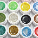 36 Pots Glitter Powder UV Builder Gel Nail Art Decoration Set