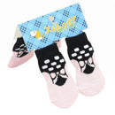 Pet Dog Lovely Pink Butterfly Pattern Rubber Pads Cotton Socks