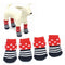 Star Pattern Blue And Red Anti-Slip Soft Cotton Knit Pet Socks