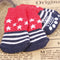 Star Pattern Blue And Red Anti-Slip Soft Cotton Knit Pet Socks