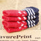 Star Pattern Blue And Red Anti-Slip Soft Cotton Knit Pet Socks