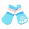 Cat Dog Boat Socks Pet Rickrack Colorful Stripe Pattern Cotton Anti-slip Socks