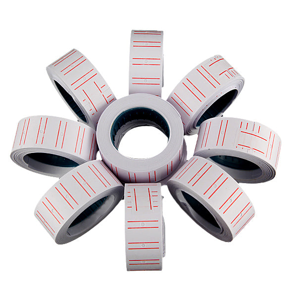 New 10 Rolls Label Paper For MX 5500 Price Gun Labeller Paste Adhesive Supermarket