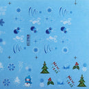 BLE Snowflake French Nail Art Tips Water Transfer Decals Sticker