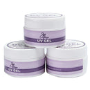 3Colors Clear Pink White Nail Art Acrylic UV Gel Builder Glue