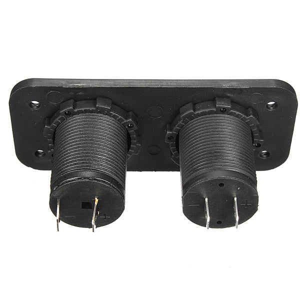 Dual Socket 12V USB Adapter for Motorcycle Bike Auto