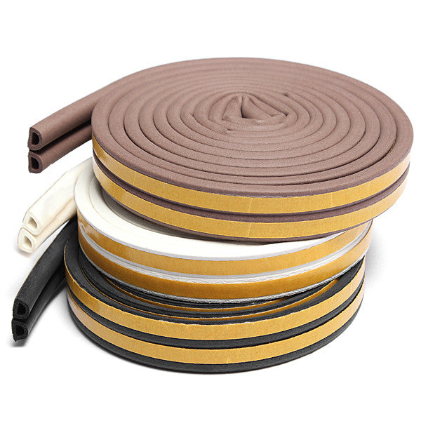 2.5M Self Adhesive D Type Foam Seal Strip Weatherbar Draft Rubber Seal