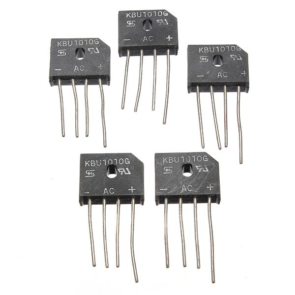 20Pcs 10A 1000V KBU1010 Single Phases Diode Rectifier Bridge IC Chip