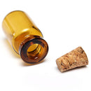 10pcs Mini Brown Wishing Message Glass Bottles Vials With Wood Cork