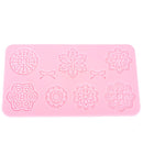 Striped Bow Flower Fondant Cake Silicone Lace Mold Decorating Molds Creative Baking Mold