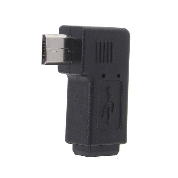 Mini USB Female to Micro USB Male Adapter Black