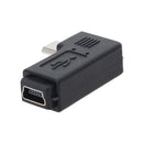 Mini USB Female to Micro USB Male Adapter Black