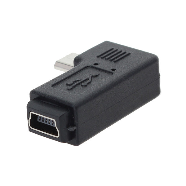 Mini USB Female to Micro USB Male Adapter Black