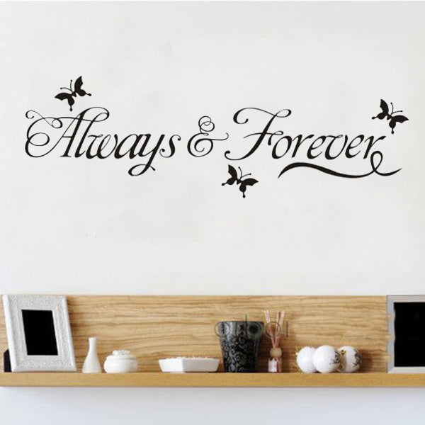 DIY Always & Forever Butterfly Removable Art Vinyl Wall Sticker Mural Decor