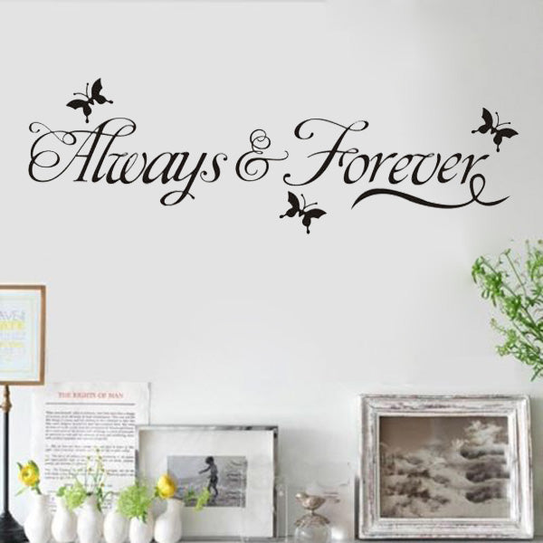DIY Always & Forever Butterfly Removable Art Vinyl Wall Sticker Mural Decor