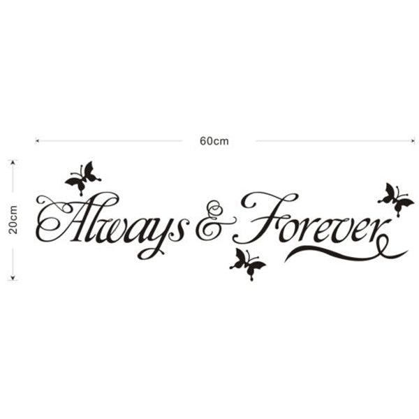 DIY Always & Forever Butterfly Removable Art Vinyl Wall Sticker Mural Decor