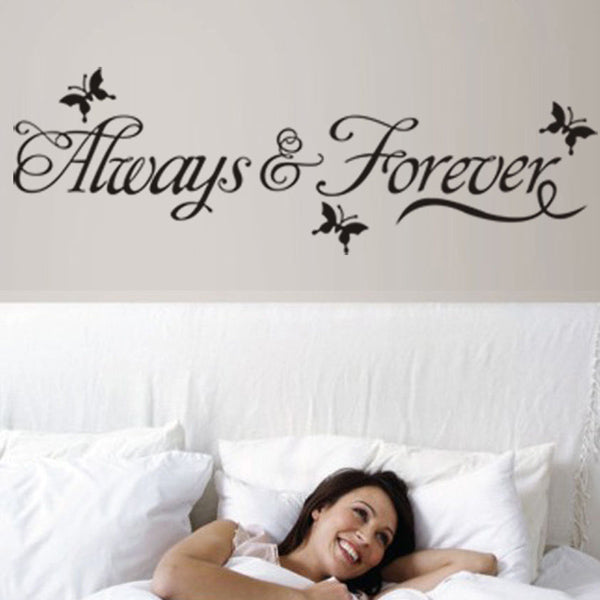 DIY Always & Forever Butterfly Removable Art Vinyl Wall Sticker Mural Decor