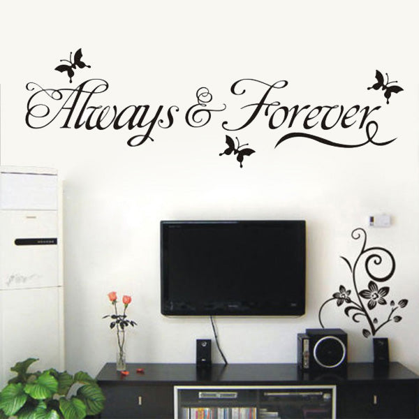 DIY Always & Forever Butterfly Removable Art Vinyl Wall Sticker Mural Decor