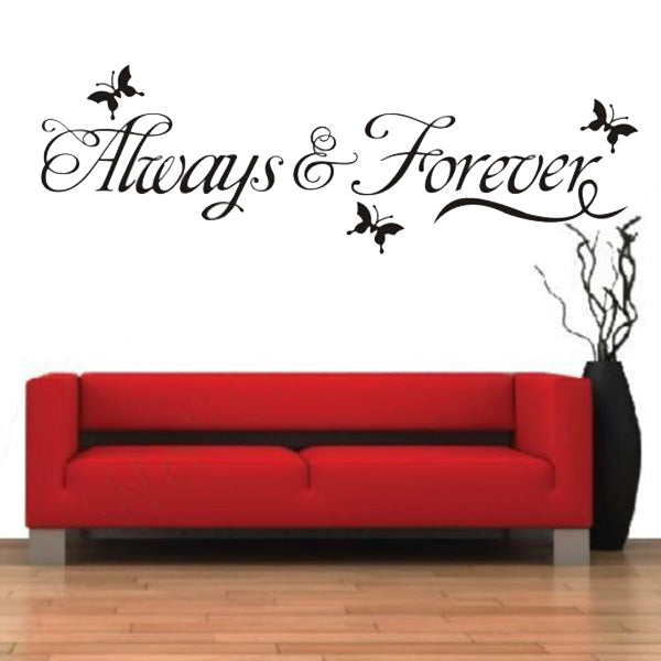 DIY Always & Forever Butterfly Removable Art Vinyl Wall Sticker Mural Decor