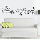 DIY Always & Forever Butterfly Removable Art Vinyl Wall Sticker Mural Decor