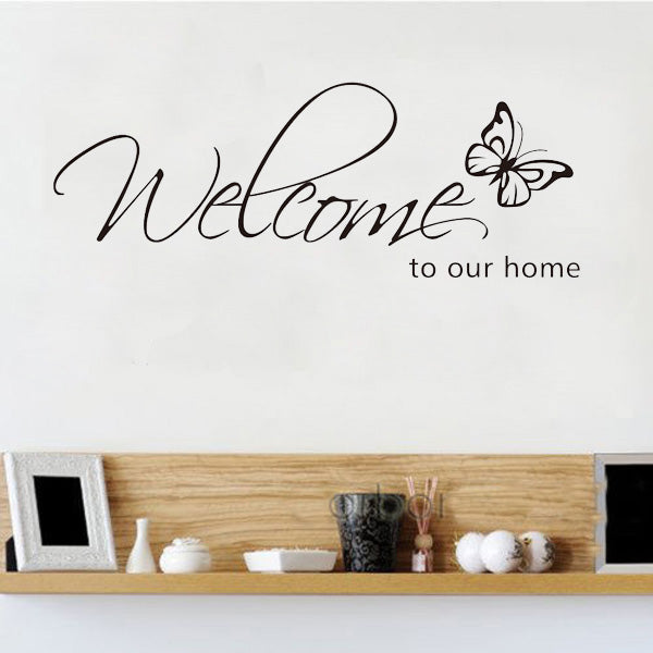 DIY Welcome to Our Home Removable Art Vinyl Decal Wall Stickers