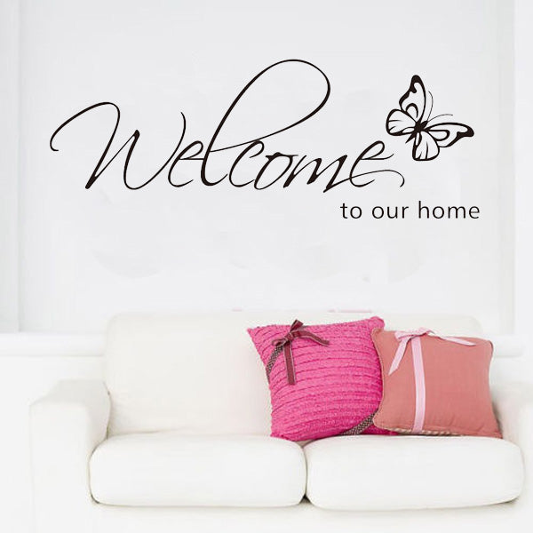 DIY Welcome to Our Home Removable Art Vinyl Decal Wall Stickers