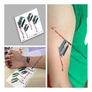 YCTF Temporary Blood Blade Tattoo Transfer Waterproof Tattoo Stickers