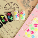 Colourful Fluorescence Nail Art Sticker 3D Decal Decorations