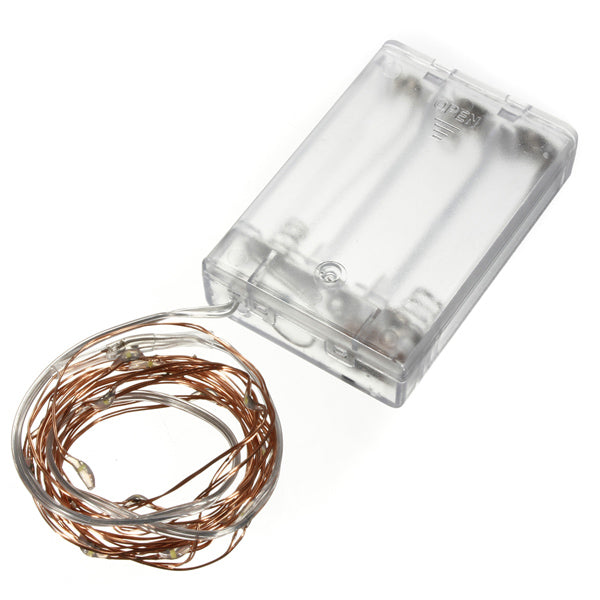 Warm White/Pure White 2M 20LED Copper Wire LED String Lights Lamp 5V