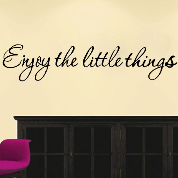 DIY Enjoy The Little Thing Removable Art Vinyl Quote Wall Sticker Mural