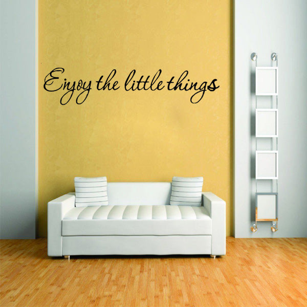 DIY Enjoy The Little Thing Removable Art Vinyl Quote Wall Sticker Mural