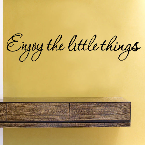 DIY Enjoy The Little Thing Removable Art Vinyl Quote Wall Sticker Mural