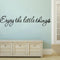 DIY Enjoy The Little Thing Removable Art Vinyl Quote Wall Sticker Mural