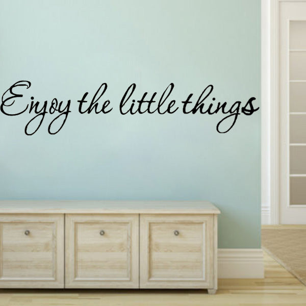 DIY Enjoy The Little Thing Removable Art Vinyl Quote Wall Sticker Mural