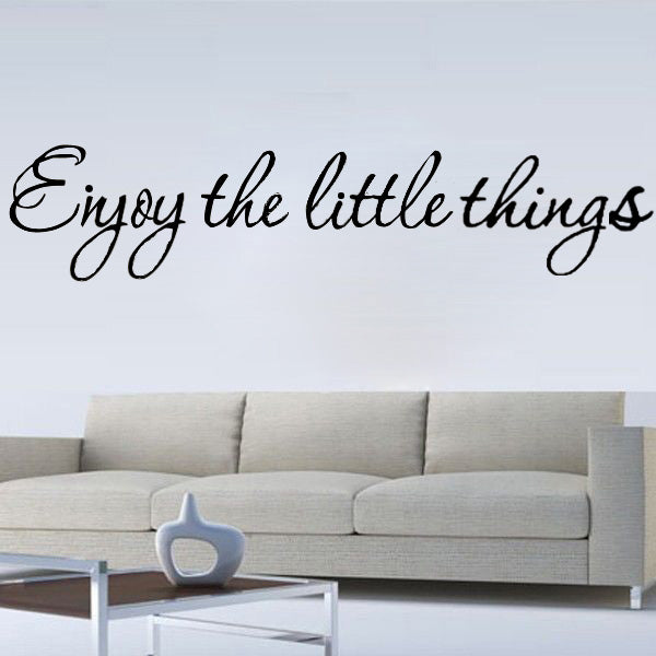 DIY Enjoy The Little Thing Removable Art Vinyl Quote Wall Sticker Mural