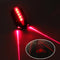 5 LED 2 Laser Beams Intelligent Bike Logo Safety Rear Tail Light