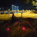 5 LED 2 Laser Beams Intelligent Bike Logo Safety Rear Tail Light