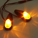 2x LED Universal Motorcycle Turn Signal Light Indicators Lamp Amber
