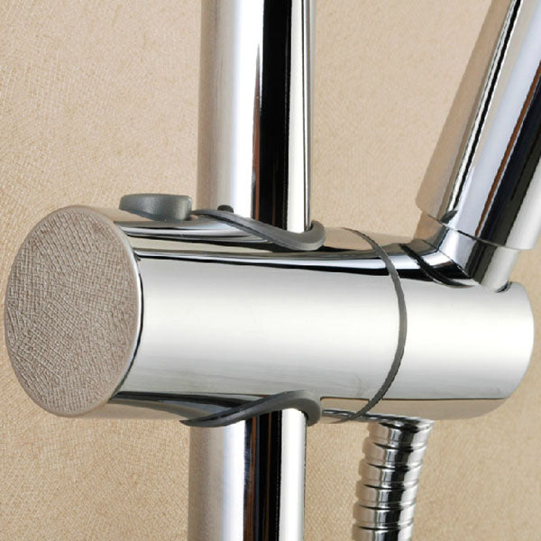 ABS Chrome Shower Rail Head Slider Holder Adjustable Bracket
