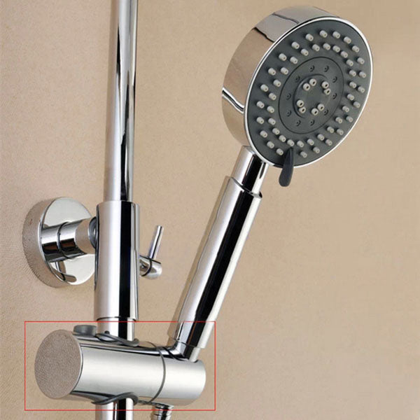 ABS Chrome Shower Rail Head Slider Holder Adjustable Bracket