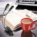 Flexible Dual Arm 8 LED Clip Desk Light Book Reading Laptop Stand Lamp