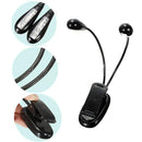 Flexible Dual Arm 8 LED Clip Desk Light Book Reading Laptop Stand Lamp
