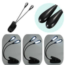 Flexible Dual Arm 8 LED Clip Desk Light Book Reading Laptop Stand Lamp