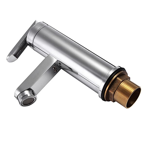 Chrome Brass Waterfall Single Handle Bathroom Basin Sink Mixer Tap