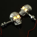 Motorcycle Skeleton Head Skull Turn Signal Light Indicator 12V 0.5W