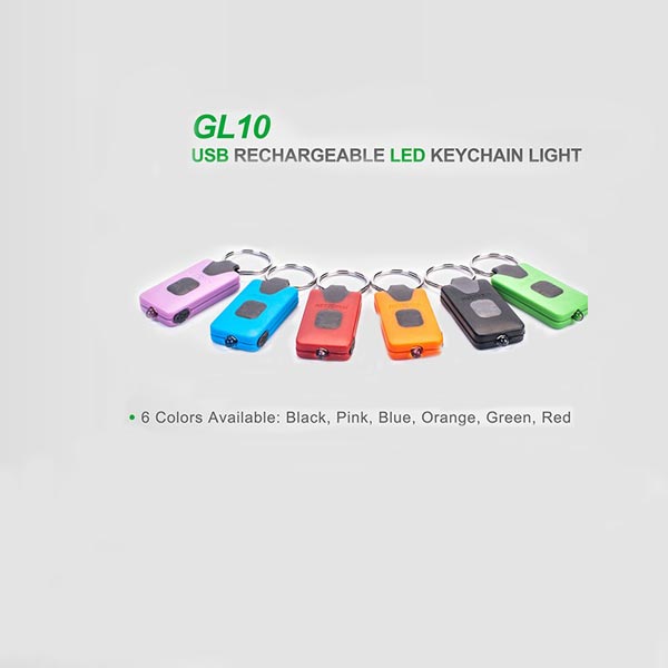 NEXTORCH GL10 MICRO USB Rechargerable LED Keychain Light Six Color
